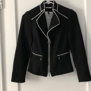 Black Blazer white piping